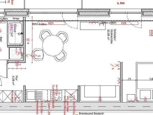Wohnung zur Miete 1.010 € 2 Zimmer 41 m² 1. Geschoss Flingern Nord Stadtbezirk 2 40235