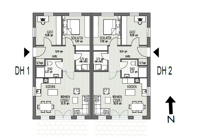 Haus zum Kauf provisionsfrei 278.600 € 3 Zimmer 70 m²<br/>Wohnfläche 250 m²<br/>Grundstück Wacholderweg Daverden Langwedel 27299