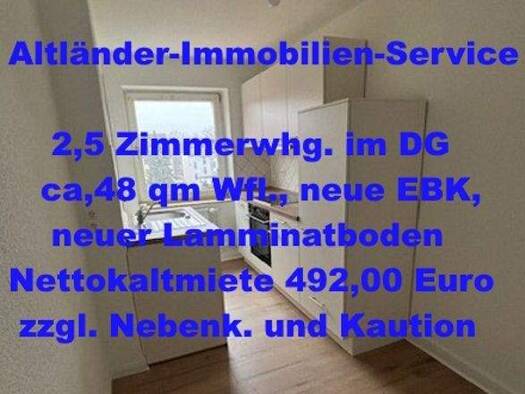 Wohnung zur Miete 492 € 2,5 Zimmer 48 m² frei ab sofort Harburg Hamburg 21073