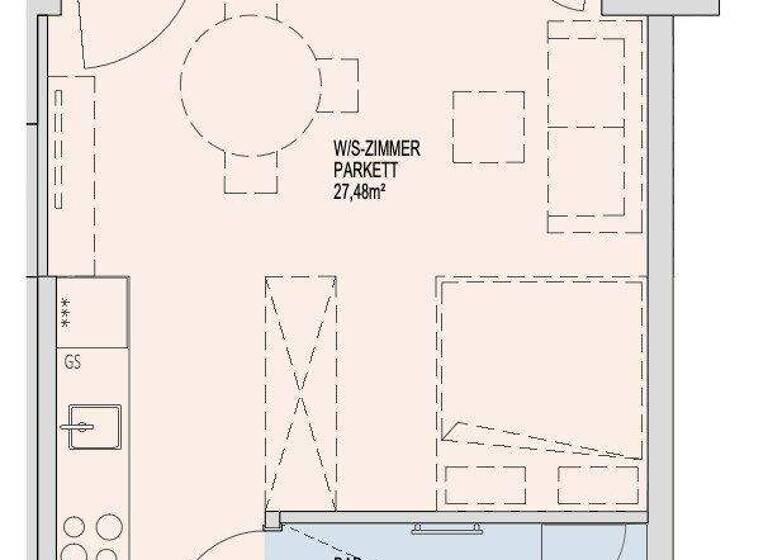 Studio zur Miete - Erstbezug 886 € 1 Zimmer 32,1 m² 33. Geschoss Donau-City-Straße Wien 1220