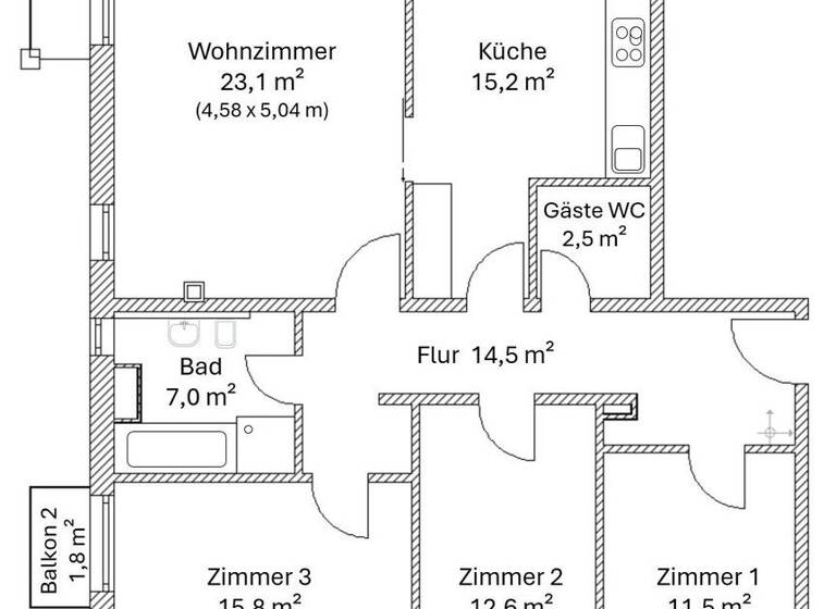 Wohnung zum Kauf provisionsfrei 790.000 € 4 Zimmer 113 m²<br/>Wohnfläche 1.<br/>Geschoss Wiehre Freiburg im Breisgau 79100