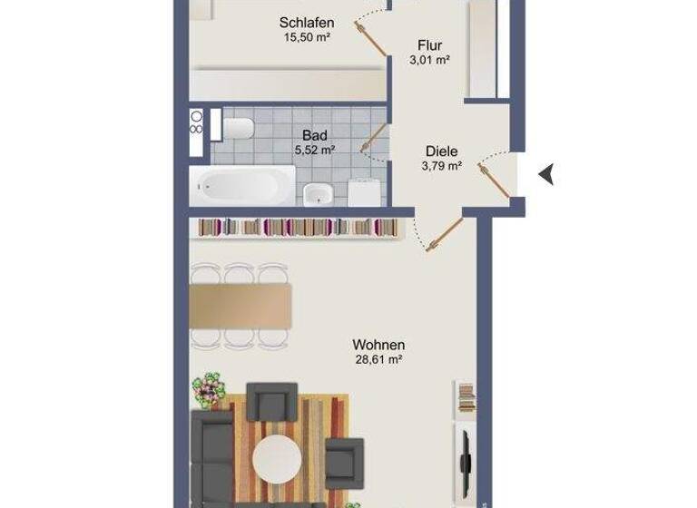 Wohnung zum Kauf 160.000 € 2 Zimmer 66 m² 1. Geschoss Lehe Bremen / Horn-Lehe 28359