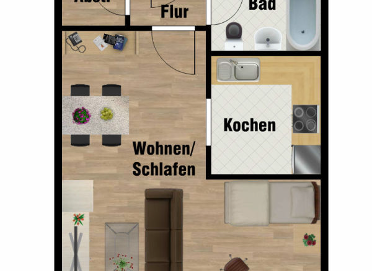 Studio zur Miete 245 € 1 Zimmer 36,8 m² 2 Geschosse frei ab 01.05.2026 Kändler Limbach-Oberfrohna 09212