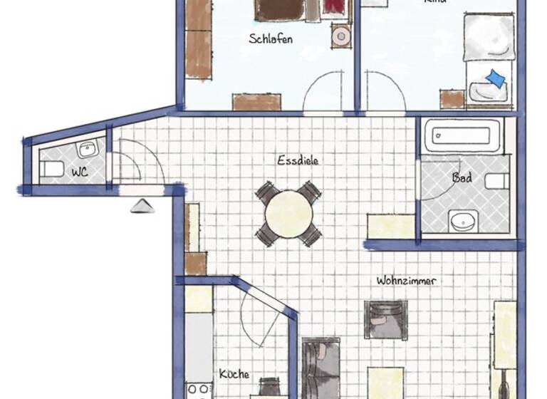 Wohnung zum Kauf 109.000 € 3 Zimmer 85,4 m² Wasungen 98634