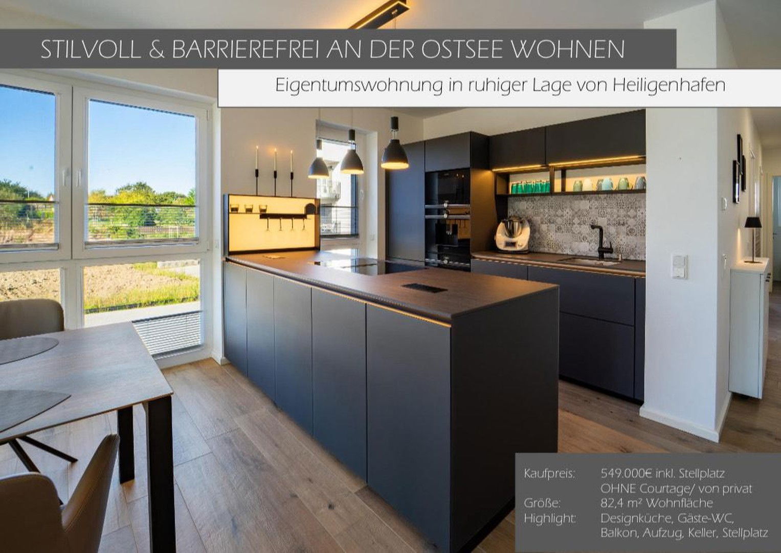 Wohnung zum Kauf provisionsfrei 539.000 € 3 Zimmer 82,4 m²<br/>Wohnfläche 1.<br/>Geschoss Heiligenhafen 23774