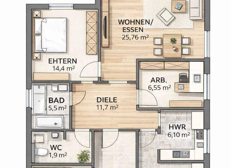 Wohnung zum Kauf 269.000 € 4 Zimmer 100 m² 1. Geschoss frei ab sofort Kernstadt Paderborn 33102