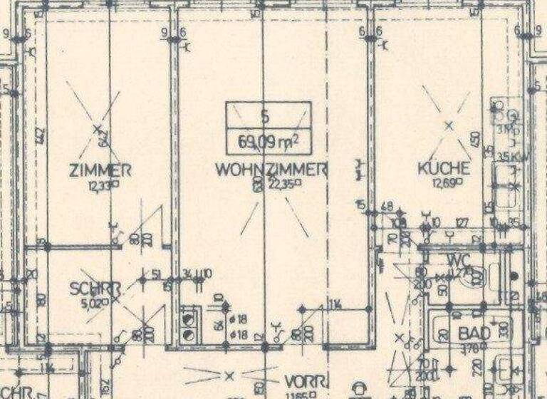 Wohnung zur Miete 974 € 2,5 Zimmer 69 m² 1. Geschoss frei ab sofort Wien 1200