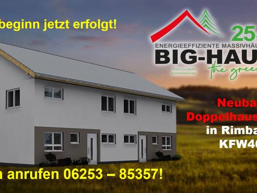 Doppelhaushälfte zum Kauf provisionsfrei als Kapitalanlage geeignet 489.000 € 4 Zimmer 125 m² 325 m² Grundstück Am Mühlbächl 32 c Rimbach 64668