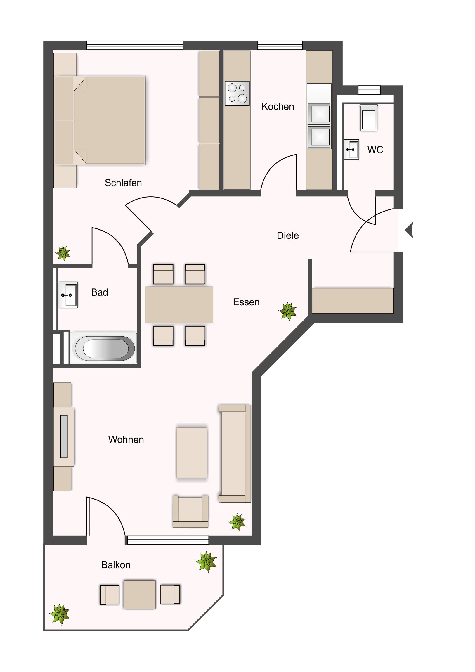 Wohnung zur Miete 750 € 2 Zimmer 58,6 m²<br/>Wohnfläche 1.<br/>Geschoss 01.03.2025<br/>Verfügbarkeit Am Eichbaumeck 40A Heimstättensiedlung Darmstadt 64295