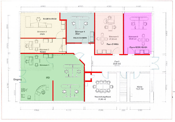 Bürofläche zur Miete provisionsfrei 1.700 € 66 m²<br/>Bürofläche Neusser Straße Weidenpesch Köln 50737