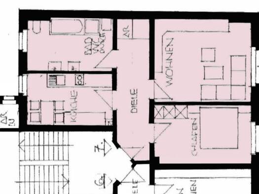 Wohnung zur Miete 312 € 2 Zimmer 58,8 m² 3. Geschoss frei ab sofort Franz-Mehring-Straße 23 Pölbitz Zwickau 08058