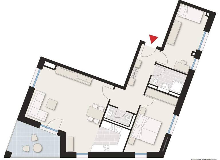Wohnung zur Miete - Erstbezug 1.562 € 3 Zimmer 90 m² 4. Geschoss frei ab sofort Friedhofstraße 2 Nord Stuttgart 70191