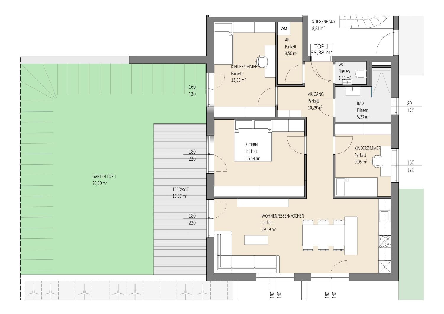 Wohnung zum Kauf 649.000 € 4 Zimmer 88,4 m²<br/>Wohnfläche Bergheim 5101