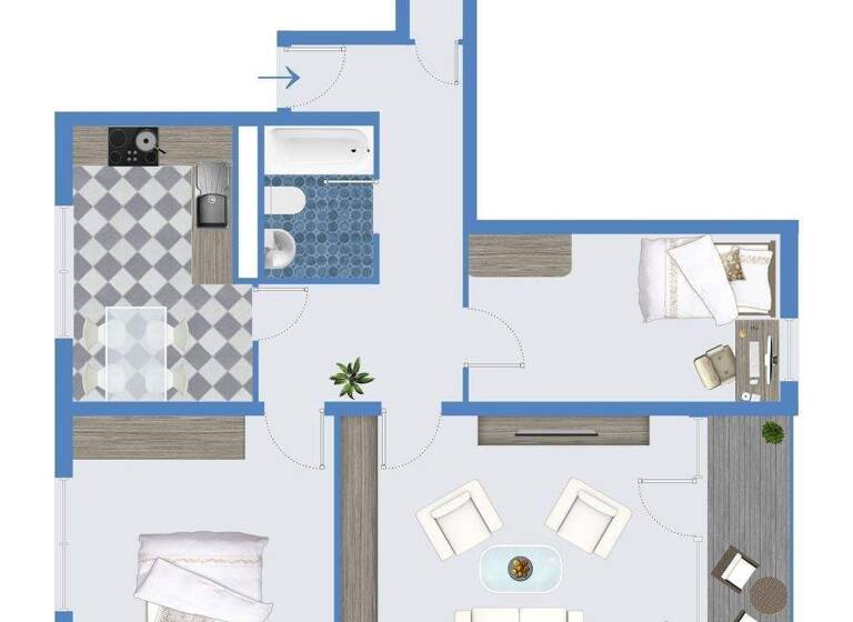 Wohnung zur Miete 699 € 3 Zimmer 76 m² 5. Geschoss Pfingstweide Ludwigshafen am Rhein 67069