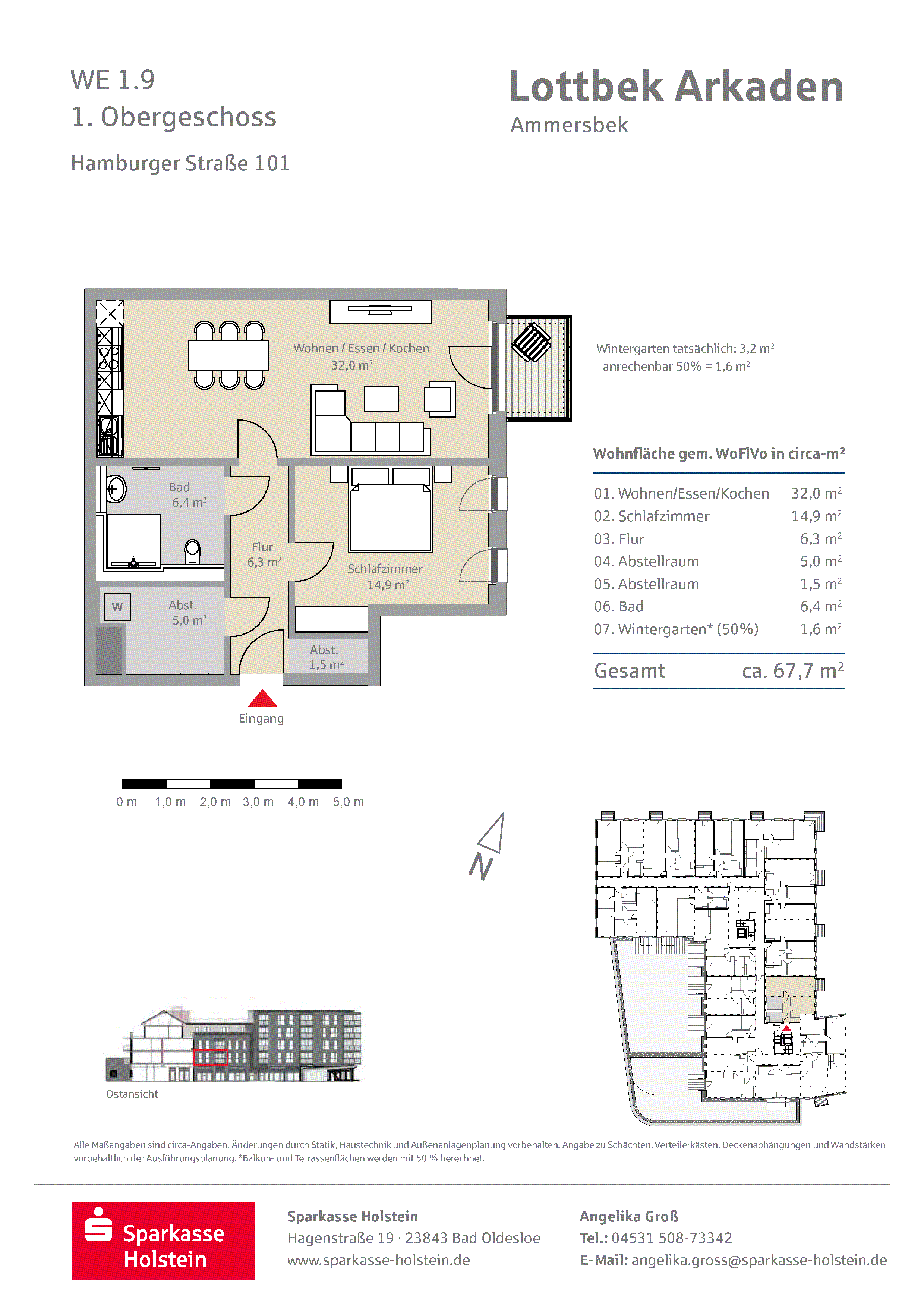 Wohnung zur Miete 1.029 € 2 Zimmer 67,2 m²<br/>Wohnfläche Hamburger Straße 101 Lottbek Ammersbek 22949