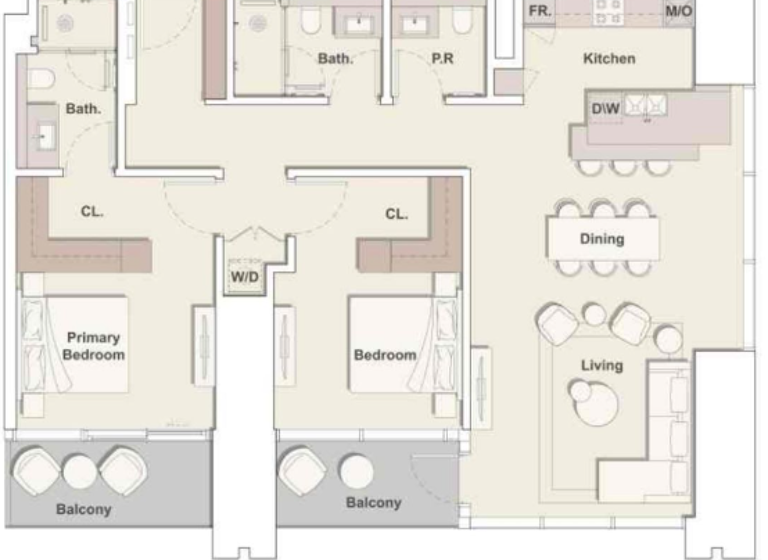 Wohnung zum Kauf - Erstbezug 828.243 € 3 Zimmer 134,5 m² Dubai