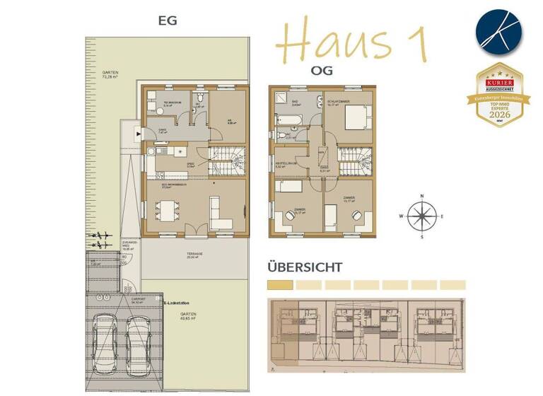 Doppelhaushälfte zum Kauf - Erstbezug 557.000 € 4,5 Zimmer 128,6 m² Grafenwörth 3484