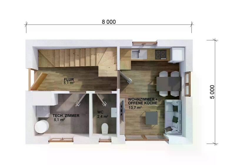 Haus zum Kauf 158.170 € 3 Zimmer 68 m²