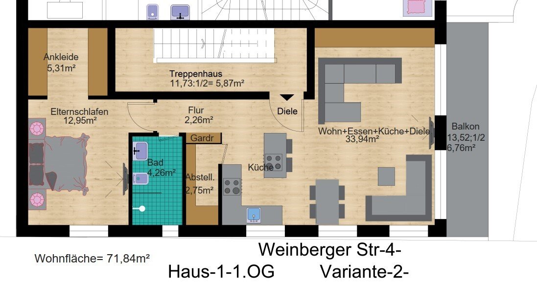 Reihenmittelhaus zum Kauf provisionsfrei als Kapitalanlage geeignet 698.700 € 5 Zimmer 154 m²<br/>Wohnfläche Weinbergstr. 4 Ebersheim Mainz 55129