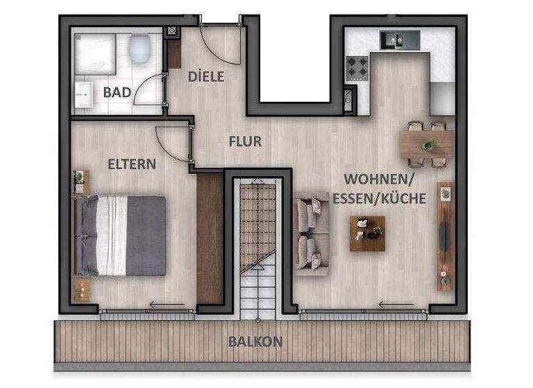 Wohnung zum Kauf - Erstbezug provisionsfrei 315.900 € 2,5 Zimmer 50,1 m² 3. Geschoss Böllinger Straße 41 Neckargartach Heilbronn / Neckargartach 74078