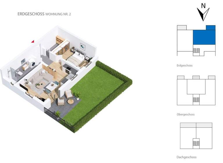 Wohnung zum Kauf - Erstbezug 237.900 € 2 Zimmer 51,8 m² EG Landau Landau an der Isar 94405