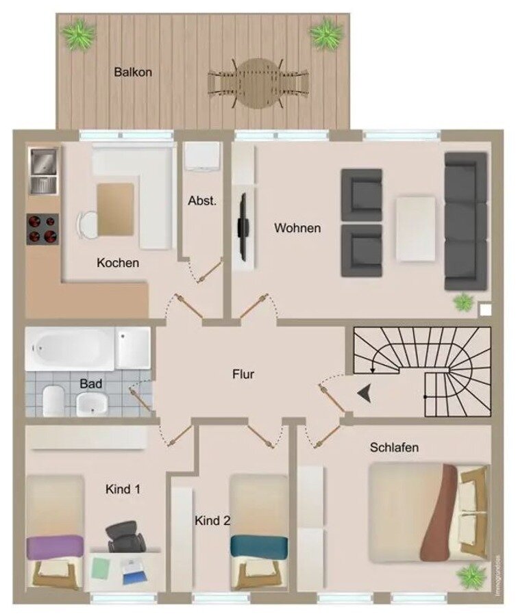 Wohnung zum Kauf 362.000 € 4,5 Zimmer 116,9 m²<br/>Wohnfläche 1.<br/>Geschoss Kernstadt - Südost Bruchsal 76646