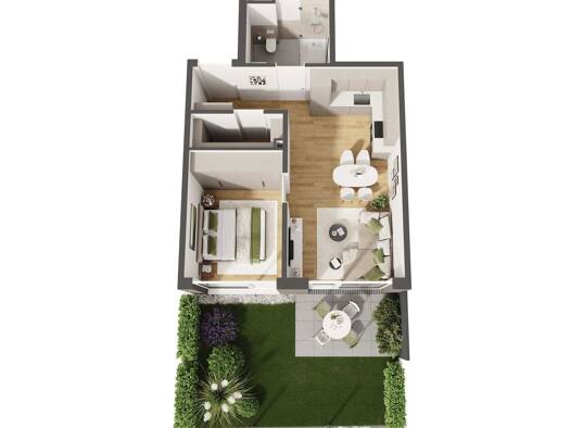 Wohnung zum Kauf - Neubau provisionsfrei 379.000 € 2 Zimmer 45,3 m² Geschoss EG/3 Pradl Innsbruck 6020
