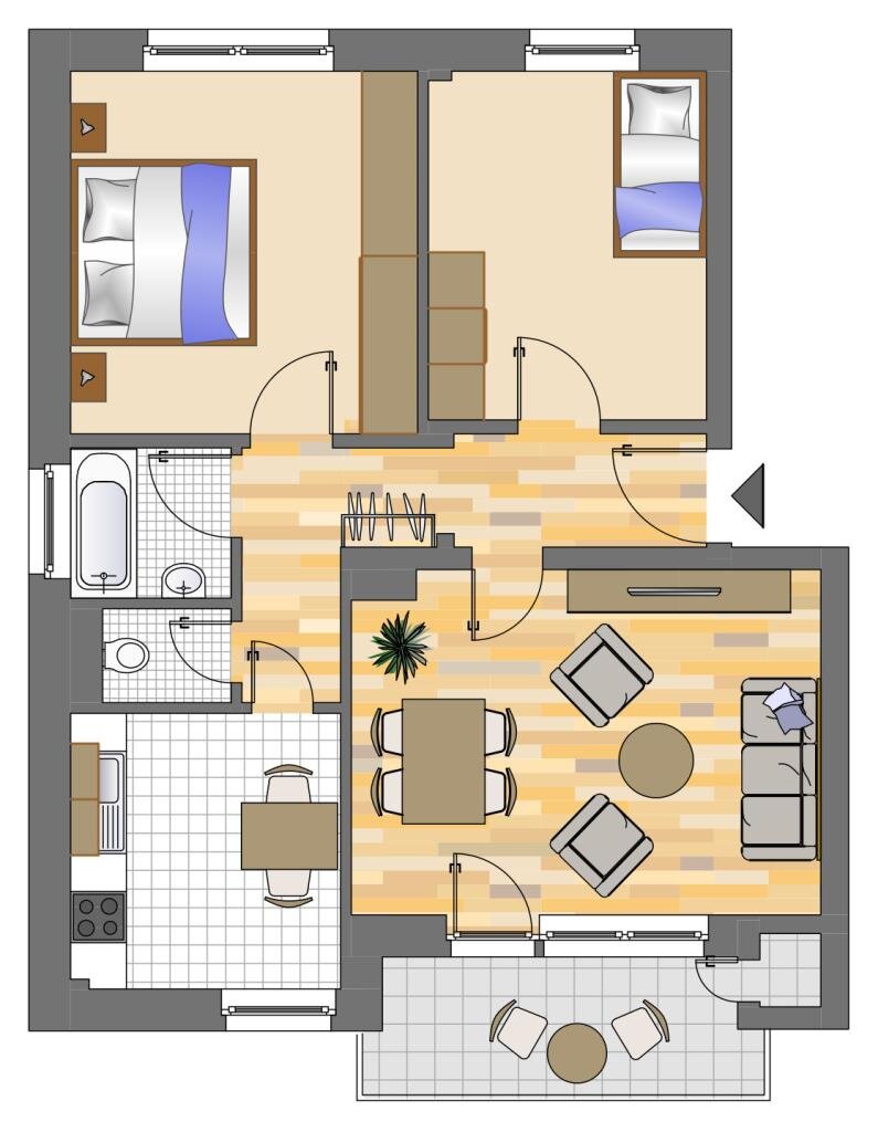 Wohnung zur Miete 599 € 3 Zimmer 68 m²<br/>Wohnfläche 1.<br/>Geschoss Stormstraße 56 Geisweid - Ruhrst / Hoher Rain Siegen 57078