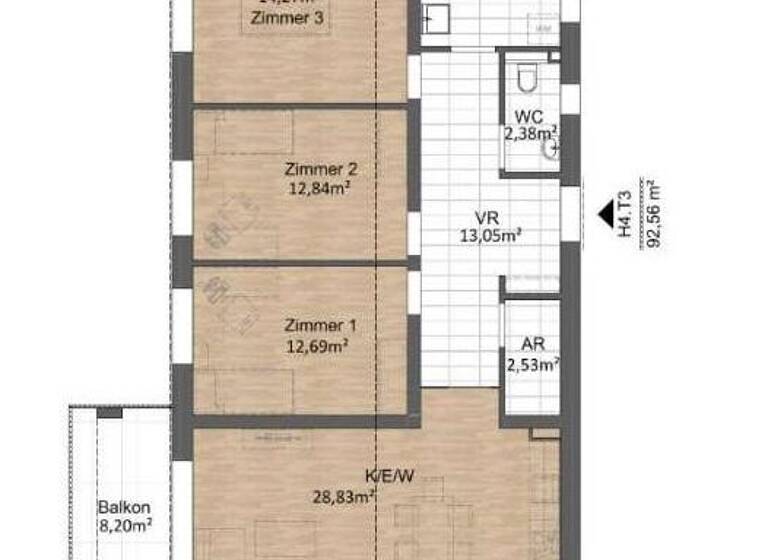 Wohnung zum Kauf - Erstbezug 311.000 € 4 Zimmer 73 m² Werndorf 8402