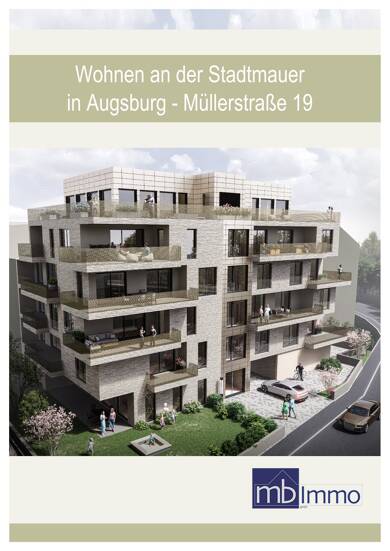 Wohnung zum Kauf - Erstbezug provisionsfrei 480.000 € 2 Zimmer 73,7 m² frei ab sofort Müllerstr.19 Innenstadt Augsburg 86153