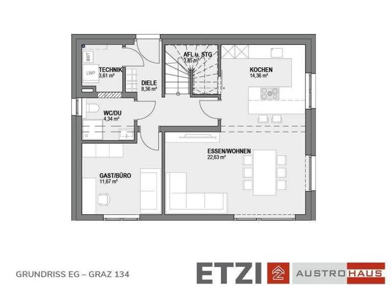 Einfamilienhaus zum Kauf - Erstbezug provisionsfrei 434.340 € 5 Zimmer 134 m² 569 m² Grundstück Laakirchen 4663