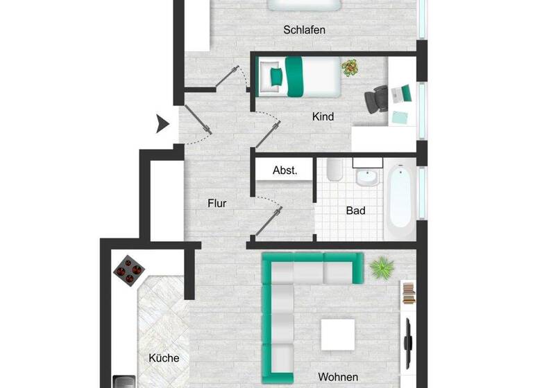 Wohnung zum Kauf 215.000 € 2,5 Zimmer 65 m² 1. Geschoss Glinde 21509