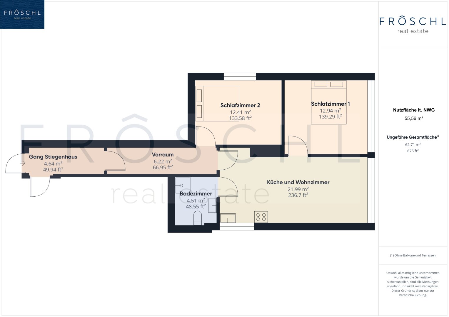 Wohnung zum Kauf 121.000 € 3 Zimmer 58,1 m²<br/>Wohnfläche Feldkirchen in Kärnten 9560