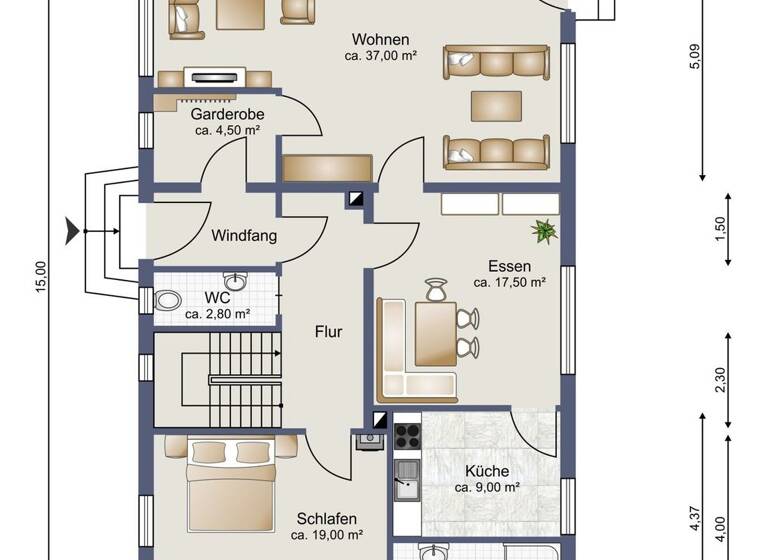 Einfamilienhaus zum Kauf 479.000 € 7 Zimmer 184 m² 1.209 m² Grundstück Oberhausen 86697