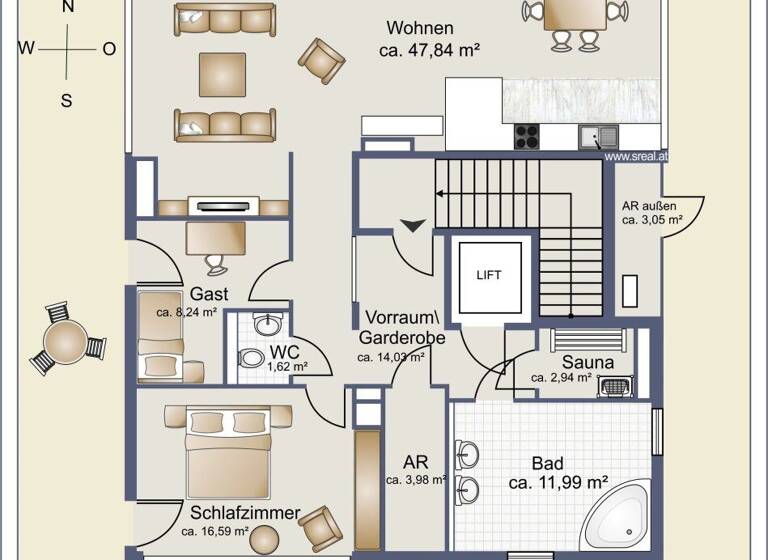 Penthouse zum Kauf - Erstbezug provisionsfrei 1.200.000 € 3 Zimmer 107,3 m² Salzburg 5020