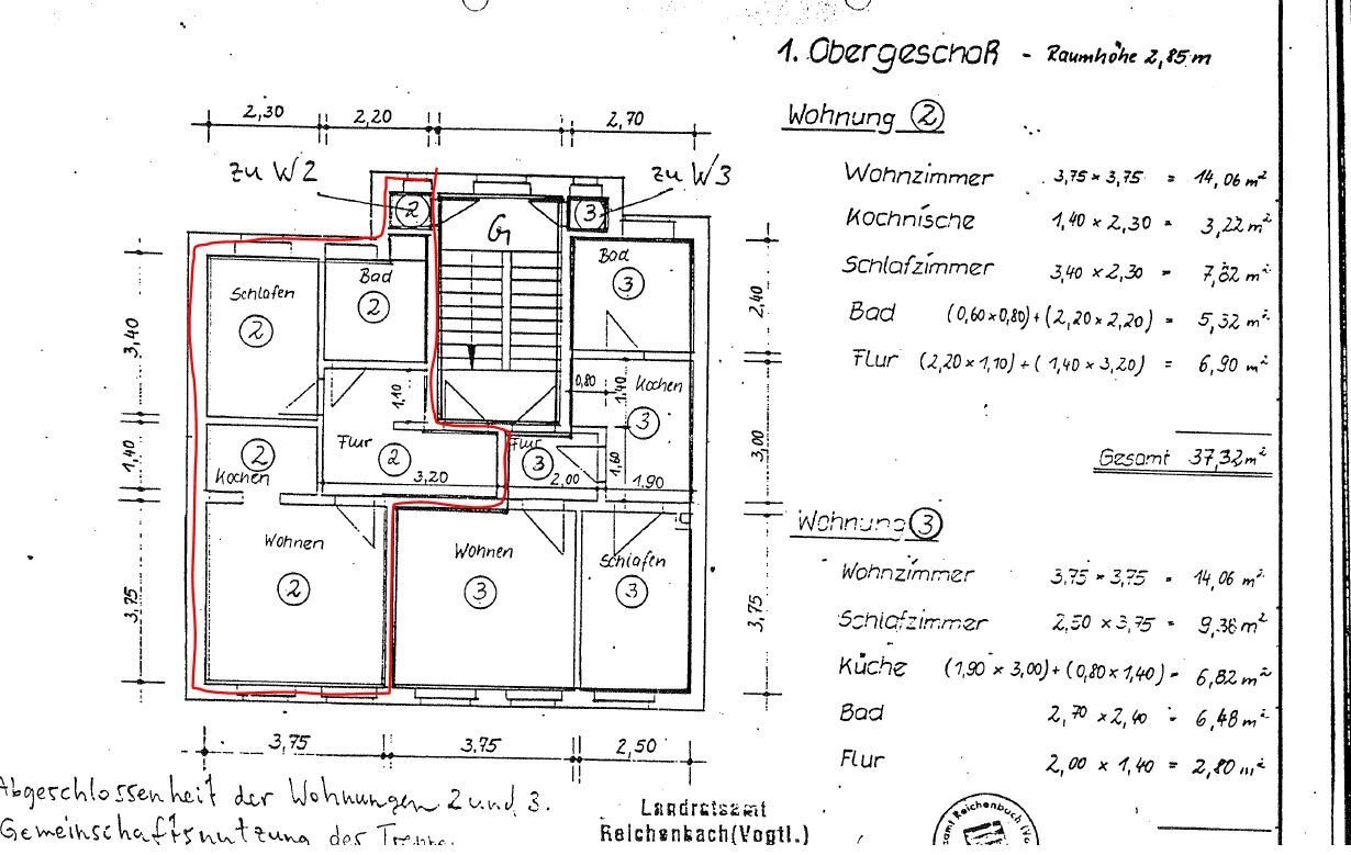 Wohnung zur Miete 220 € 2 Zimmer 40 m²<br/>Wohnfläche Reichenbach Reichenbach im Vogtland 08468