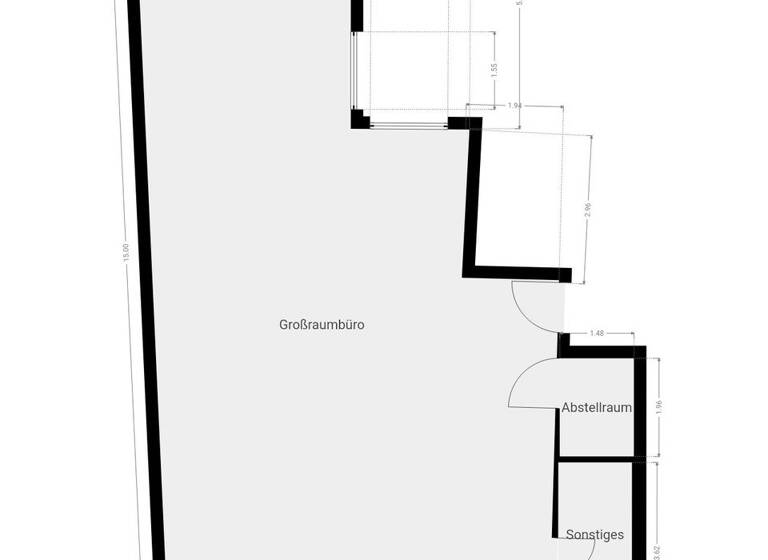 Bürofläche zur Miete 800 € 1 Zimmer 106 m² Bürofläche Innenstadt Zwickau 08056
