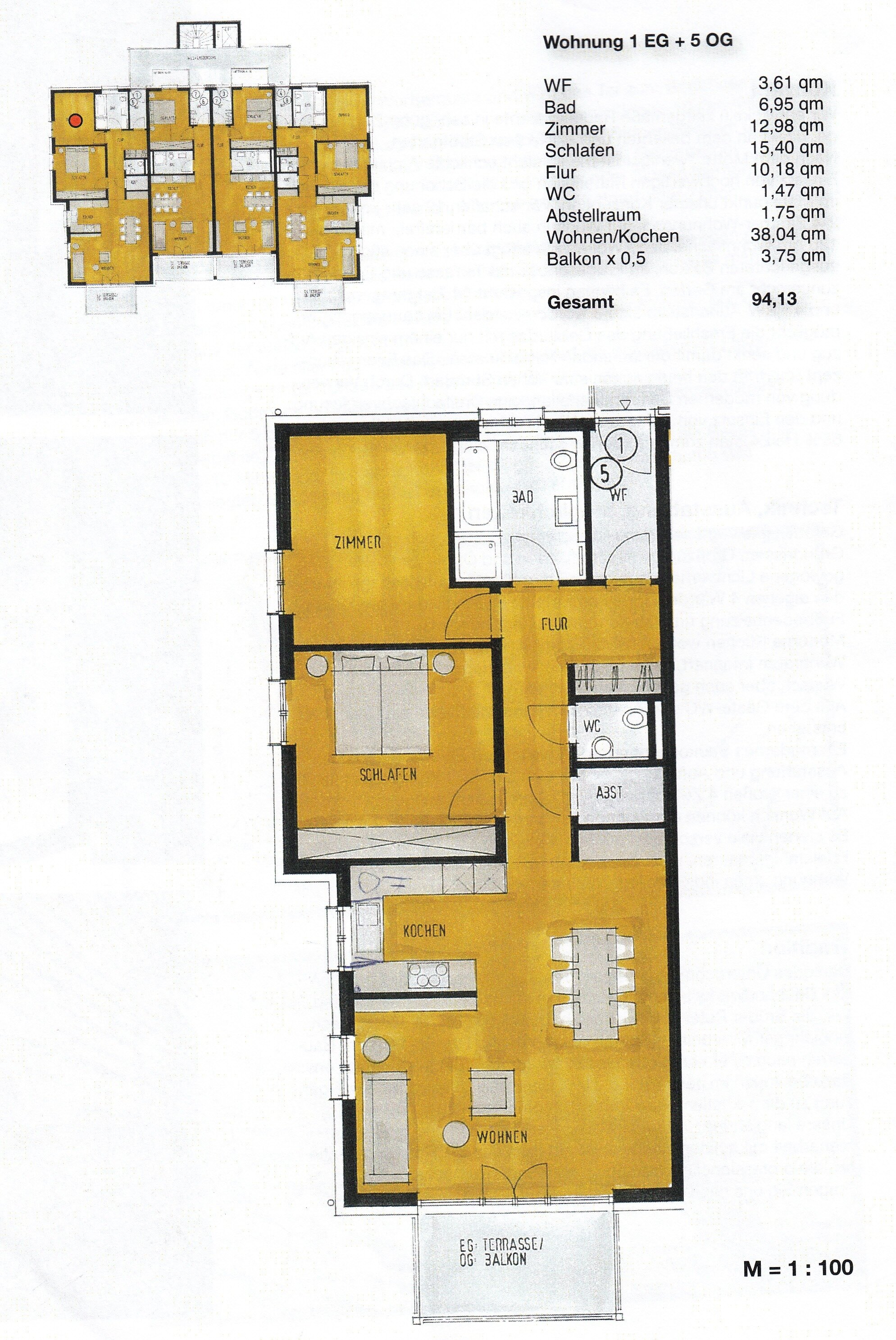 Terrassenwohnung zur Miete 900 € 3 Zimmer 94 m²<br/>Wohnfläche EG<br/>Geschoss Tuttlinger Str. . Stockach Stockach 78333