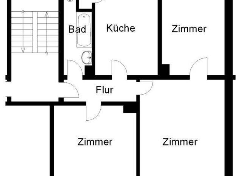 Wohnung zur Miete 680 € 3 Zimmer 67,2 m² 1. Geschoss frei ab 14.04.2026 Am Vogelsang 4 Sonnenhügel Osnabrück 49088