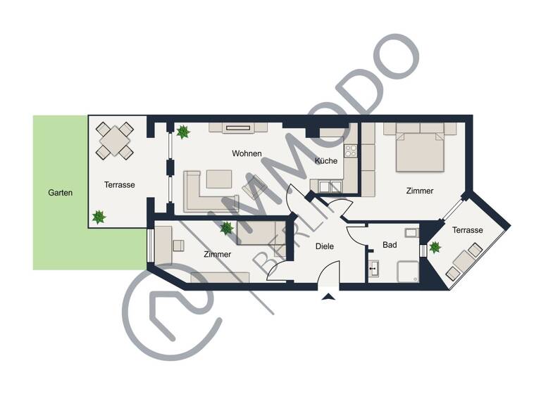 Terrassenwohnung zum Kauf 549.000 € 3 Zimmer 84 m² EG frei ab sofort Friedenau Berlin 12161