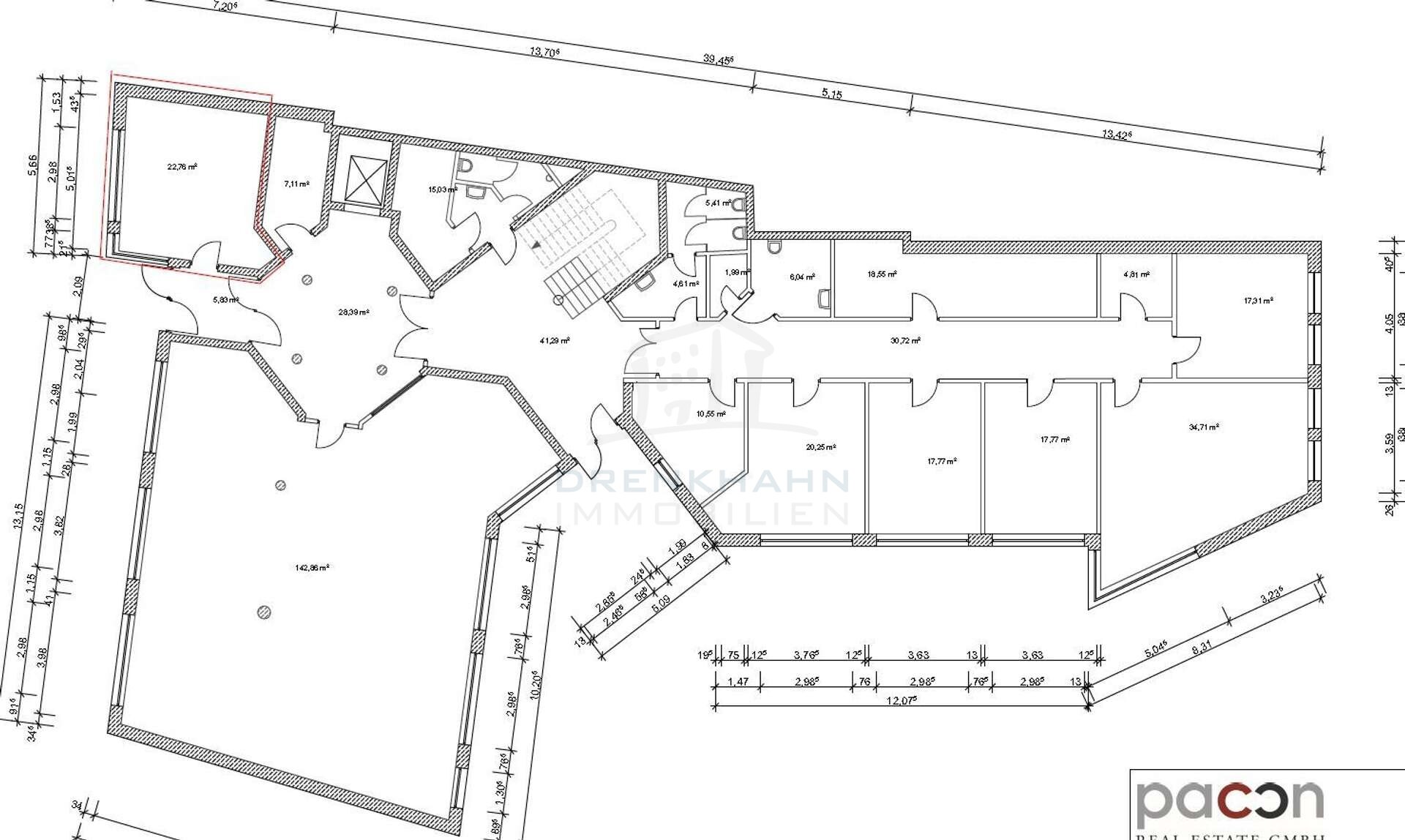 Bürofläche zur Miete provisionsfrei 7,50 € 23 m²<br/>Bürofläche Schweriner Straße 1 Hagenow Hagenow 19230