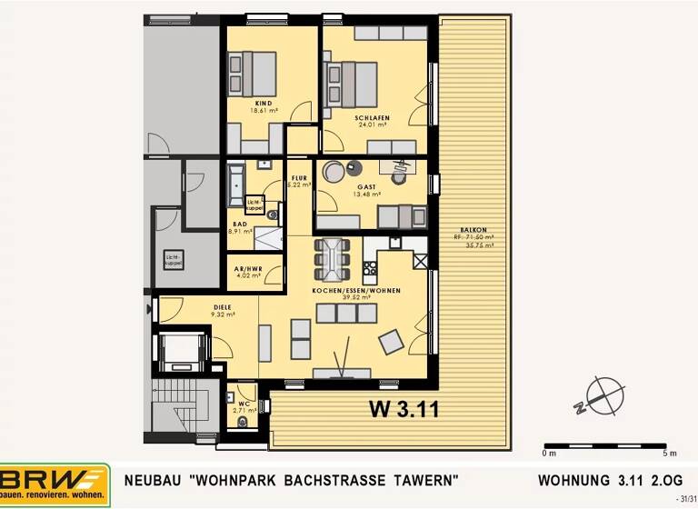 Penthouse zum Kauf provisionsfrei 689.000 € 3 Zimmer 161,6 m²<br/>Wohnfläche Tawern Tawern 54456