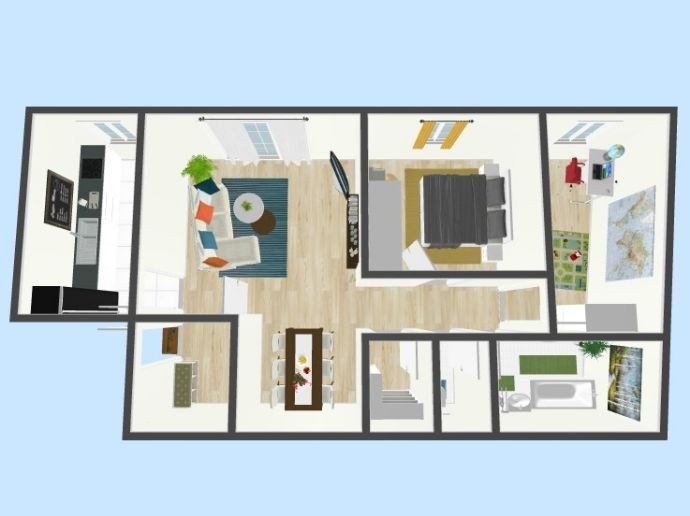 Wohnung zur Miete 595 € 3 Zimmer 85 m²<br/>Wohnfläche 2.<br/>Geschoss ab sofort<br/>Verfügbarkeit Rüssenstraße 19 Wahlbezirk 12 Suhl 98527