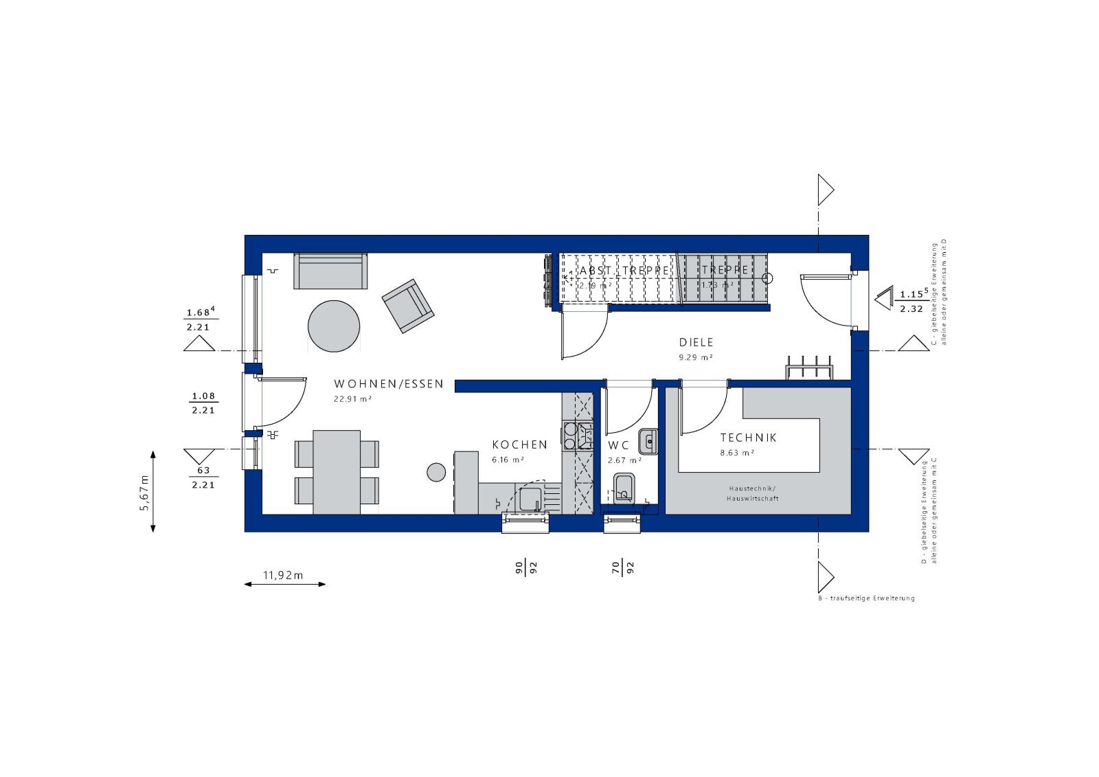 Haus zum Kauf 552.132 € 3 Zimmer 107 m²<br/>Wohnfläche 500 m²<br/>Grundstück Brügge 24582