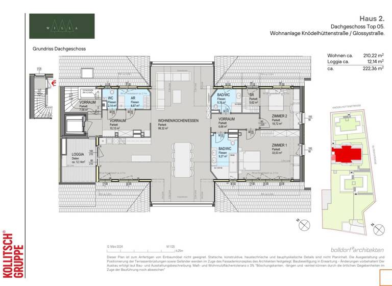 Wohnung zum Kauf - Erstbezug 1.849.000 € 3 Zimmer 222,4 m² 2. Geschoss Wien 1140