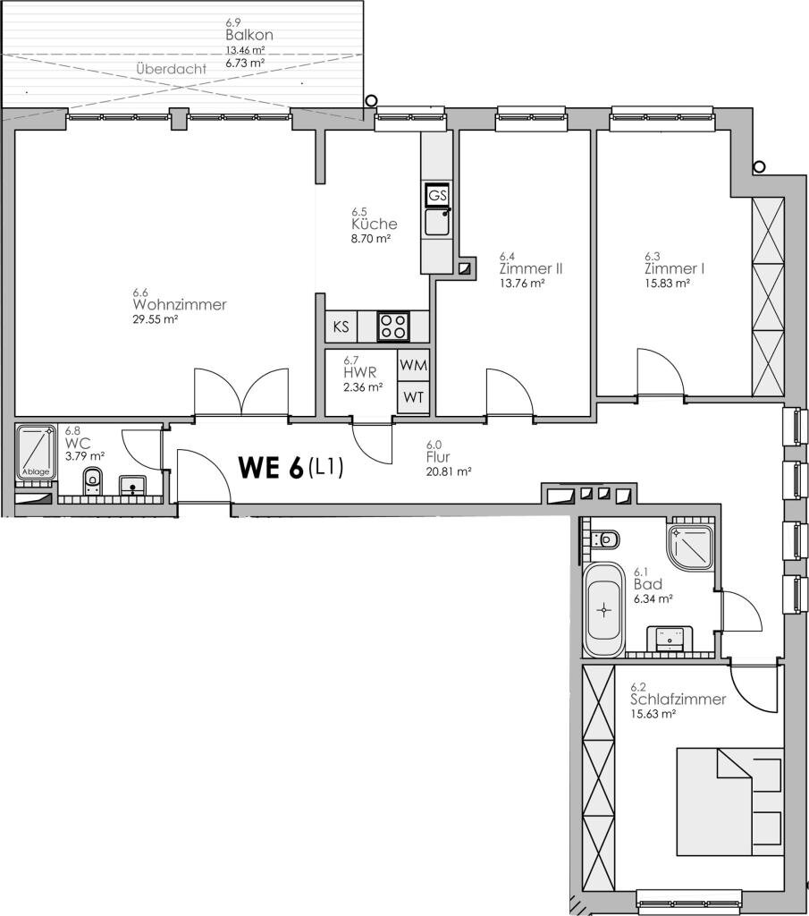 Wohnung zur Miete 1.730 € 4 Zimmer 123,5 m²<br/>Wohnfläche Steintor Bremen 28203