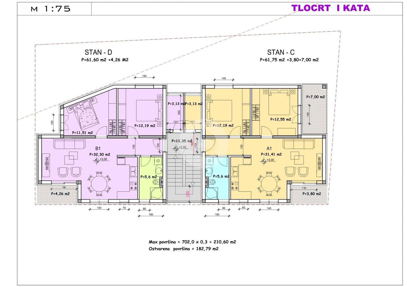 Wohnung zum Kauf 242.000 € 2 Zimmer 66 m²<br/>Wohnfläche 1.<br/>Geschoss Porec center