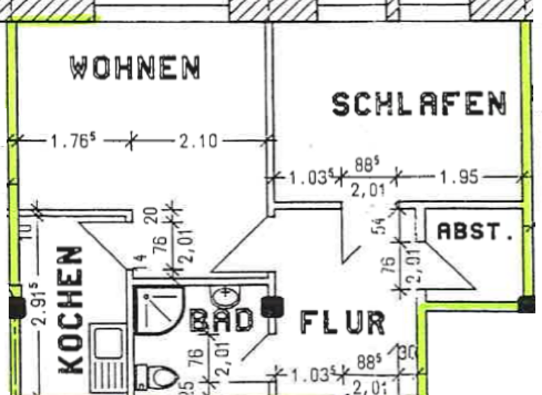 Studio zum Kauf 39.975 € 2 Zimmer 40,7 m² 2. Geschoss Wanfrieder Straße 133 Mühlhausen Mühlhausen/Thüringen 99974