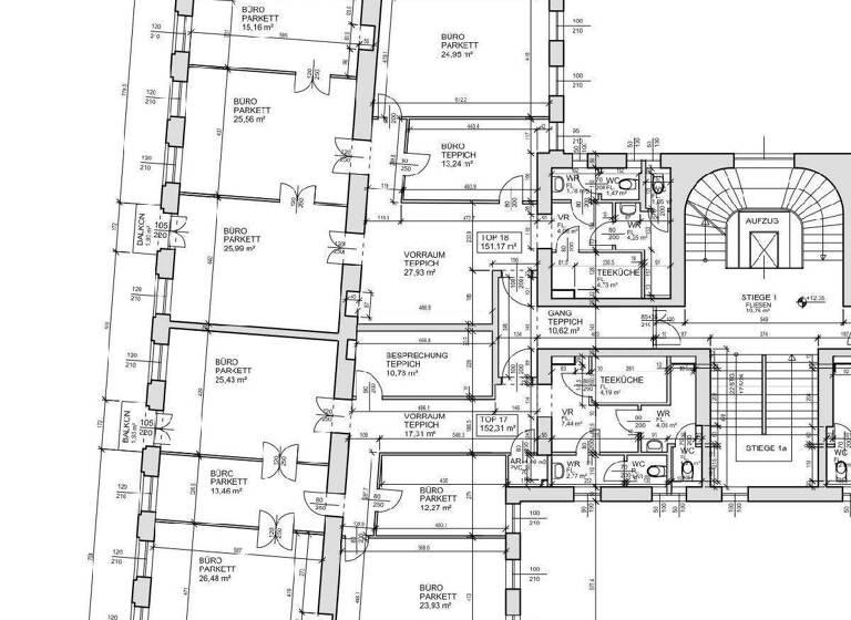 Bürofläche zur Miete 16 € 151 m² Bürofläche Mariahilfer Straße 103 Wien 1060