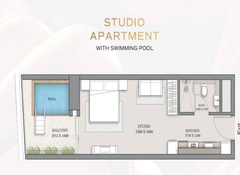 Studio zum Kauf - Erstbezug provisionsfrei 195.942 € 1 Zimmer 43,4 m² Dubai